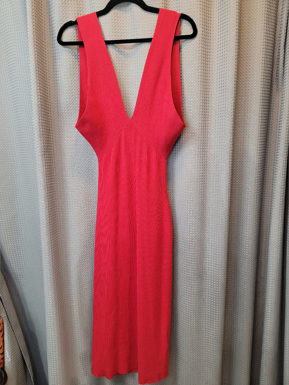 Banana Republic Red Bodycon Open Back Fully Fashioned Knit Dress Size S